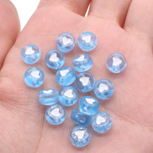 Load image into Gallery viewer, CHONGAI 100Pcs Fashion Jewelry Love Heart Acrylic Flat Round Beads for DIY Craft Jewelry Making
