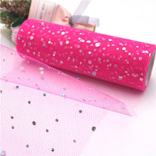 Load image into Gallery viewer, Baby Shower Glitter Sequin Tulle Roll 10 yard 15cm Spool Tutu Wedding Decoration Organza
