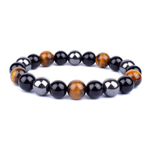 Load image into Gallery viewer, Natural Black Obsidian Hematite Tiger Eye Beads Bracelets Men for Magnetic Health Protection Women Soul Jewelry Pulsera Hombre
