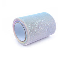 Load image into Gallery viewer, 10Yard/roll 6&quot; 15cm/7.5cm Rainbow Glitter Tulle Roll Sequin Crystal Organza Sheer Fabric DIY Craft Tutu Skirt Home Wedding Decor
