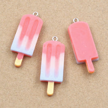 Load image into Gallery viewer, 10pcs Charms Summer Ice Cream Popsicle Ice Icicle Lolly Pendant Craft Making Handmade Jewelry DIY For Earrings Necklace
