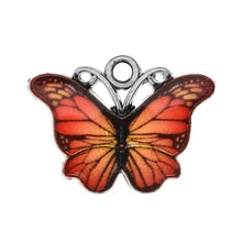 Load image into Gallery viewer, 10Pcs/lot Multicolor 17x14mm Enamel Metal Butterfly Charms Pendants for Necklace Bracelet Earring Diy Jewelry Making Accessories
