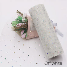 Load image into Gallery viewer, Baby Shower Glitter Sequin Tulle Roll 10 yard 15cm Spool Tutu Wedding Decoration Organza
