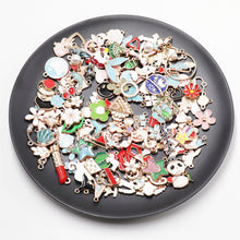 Load image into Gallery viewer, 20pcs Mix Cartoon Enamel Charm Suitable for Women&#39;s Pendant Necklace DIY Jewelry Making Accessorie Bracelets
