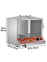 Load image into Gallery viewer, VEVOR 2-Tier Hot Dog Steamer Easy Cleaning Stainless Steel Spacious Electric Bun Warmer Cooker with Tempered Glass Slide Doors
