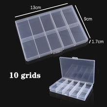 Load image into Gallery viewer, Plastic Jewelry Box 10/15/24 Compartment Slot Organizer Storage Beads Container Adjustable Jewelry Storage Box Rectangle Case
