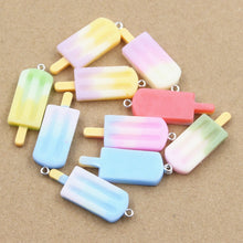 Load image into Gallery viewer, 10pcs Charms Summer Ice Cream Popsicle Ice Icicle Lolly Pendant Craft Making Handmade Jewelry DIY For Earrings Necklace
