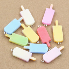 Load image into Gallery viewer, 10pcs Charms Summer Ice Cream Popsicle Ice Icicle Lolly Pendant Craft Making Handmade Jewelry DIY For Earrings Necklace
