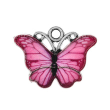 Load image into Gallery viewer, 10Pcs/lot Multicolor 17x14mm Enamel Metal Butterfly Charms Pendants for Necklace Bracelet Earring Diy Jewelry Making Accessories
