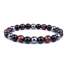 Load image into Gallery viewer, Natural Black Obsidian Hematite Tiger Eye Beads Bracelets Men for Magnetic Health Protection Women Soul Jewelry Pulsera Hombre
