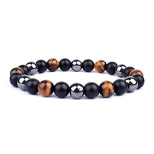 Load image into Gallery viewer, Natural Black Obsidian Hematite Tiger Eye Beads Bracelets Men for Magnetic Health Protection Women Soul Jewelry Pulsera Hombre
