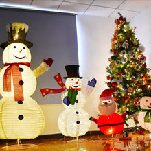 Load image into Gallery viewer, 76/180 CM LED Light Model Xmas Snowman Color Rotating Doll Toy Christmas Holiday Family
