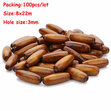 Load image into Gallery viewer, 20-500pcs/Lot 12mm Vintage Natural Big Hole Wooden Beads For Necklace Bracelet Charms for Diy Jewelry Making Hair Accessories
