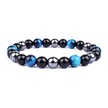 Load image into Gallery viewer, Natural Black Obsidian Hematite Tiger Eye Beads Bracelets Men for Magnetic Health Protection Women Soul Jewelry Pulsera Hombre
