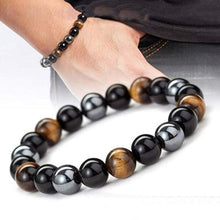 Load image into Gallery viewer, Natural Black Obsidian Hematite Tiger Eye Beads Bracelets Men for Magnetic Health Protection Women Soul Jewelry Pulsera Hombre
