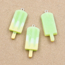 Load image into Gallery viewer, 10pcs Charms Summer Ice Cream Popsicle Ice Icicle Lolly Pendant Craft Making Handmade Jewelry DIY For Earrings Necklace
