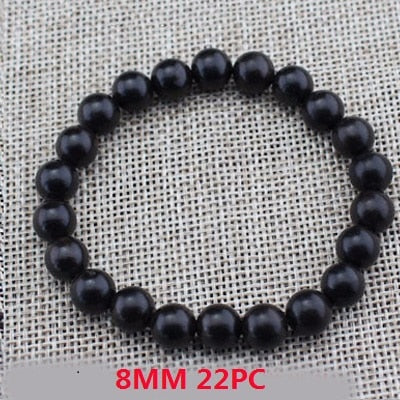 Yoga Buddhist Mala Natural EBONY Wooden Beads Buddha Bracelet Meditation Prayer Bracelet For Women Black Sandal Wood Jewelry