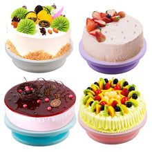 Load image into Gallery viewer, 6Pcs/Set Plastic Cake Turntable Rotating Cake Plastic Dough Pastry Decorating Cream  Stand Rotary Table DIY Pan Baking Tool
