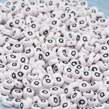 Load image into Gallery viewer, CHONGAI 100/500Pcs/500Gram Oblate Acrylic Letter Beads Single Alphabet White Round Bracelet Jewelry Beads&amp;Jewelry Making 4*7MM
