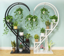 Load image into Gallery viewer, Living room household flower shelf, multi-storey indoor balcony iron circular shelf, decorative green lotus pendant orchid shelf
