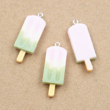 Load image into Gallery viewer, 10pcs Charms Summer Ice Cream Popsicle Ice Icicle Lolly Pendant Craft Making Handmade Jewelry DIY For Earrings Necklace
