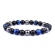 Load image into Gallery viewer, Natural Black Obsidian Hematite Tiger Eye Beads Bracelets Men for Magnetic Health Protection Women Soul Jewelry Pulsera Hombre
