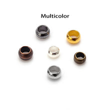 Load image into Gallery viewer, 200pcs/Lot Copper Ball Crimp End Beads Positioning Beads Stopper Spacer Beads For Jewelry Making Findings DIY Bracelet Supplies
