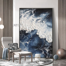 Load image into Gallery viewer, Abstract 3D Gold Thick Art Handmade Oil Painting Canvas Gold Paintings Wall Pictures Art Wall Artwork For Dining Room Unframed
