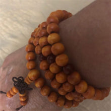 Load image into Gallery viewer, Prayer Beads Bracelet 108 Tibetan Buddhist Rosary Charm Mala Meditation Flower of Life Lucky Wenge Wooden Bracelet For Women Men
