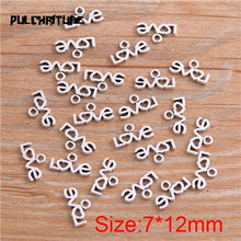 Load image into Gallery viewer, 100PCS 7*12mm Two Color Vintage Metal Zinc Alloy Small Letters love Charms Fit Pendant Charms Makings
