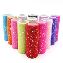 Load image into Gallery viewer, Baby Shower Glitter Sequin Tulle Roll 10 yard 15cm Spool Tutu Wedding Decoration Organza
