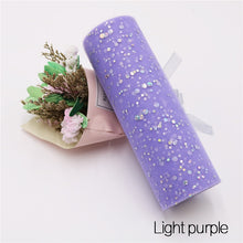 Load image into Gallery viewer, Baby Shower Glitter Sequin Tulle Roll 10 yard 15cm Spool Tutu Wedding Decoration Organza
