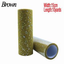 Load image into Gallery viewer, Baby Shower Glitter Sequin Tulle Roll 10 yard 15cm Spool Tutu Wedding Decoration Organza
