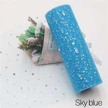 Load image into Gallery viewer, Baby Shower Glitter Sequin Tulle Roll 10 yard 15cm Spool Tutu Wedding Decoration Organza
