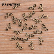 Load image into Gallery viewer, 100PCS 7*12mm Two Color Vintage Metal Zinc Alloy Small Letters love Charms Fit Pendant Charms Makings
