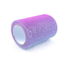 Load image into Gallery viewer, 10Yard/roll 6&quot; 15cm/7.5cm Rainbow Glitter Tulle Roll Sequin Crystal Organza Sheer Fabric DIY Craft Tutu Skirt Home Wedding Decor
