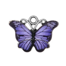 Load image into Gallery viewer, 10Pcs/lot Multicolor 17x14mm Enamel Metal Butterfly Charms Pendants for Necklace Bracelet Earring Diy Jewelry Making Accessories
