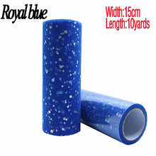 Load image into Gallery viewer, Baby Shower Glitter Sequin Tulle Roll 10 yard 15cm Spool Tutu Wedding Decoration Organza
