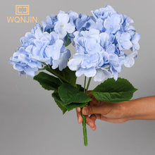 Load image into Gallery viewer, WQNJIN Large 5 Heads Artificial Flower Bunch Silk Hydrangea Wedding Bridal Bouquet Fake Flower Home Decor Flower Wall
