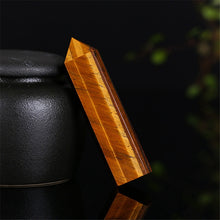 Load image into Gallery viewer, Raw Natural Tiger Eye Jade Quartz Crystal Point Hexagonal Wand 40-80mm
