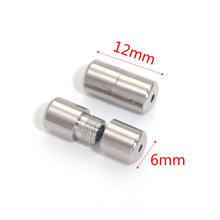 Load image into Gallery viewer, 5pcs Stainless Steel Screw Clasps Barrel Screw Clasp Cylinder Fasteners Buckles Closed for Bracelet Jewelry Making Supplies DIY
