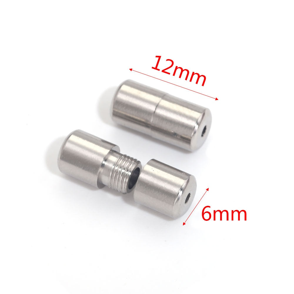 5pcs Stainless Steel Screw Clasps Barrel Screw Clasp Cylinder Fasteners Buckles Closed for Bracelet Jewelry Making Supplies DIY