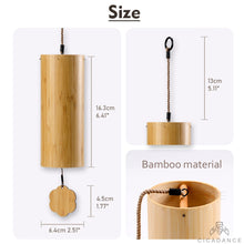 Load image into Gallery viewer, CICADANCE Bamboo Wind Chimes Chord Windchime Handmade Musical Bell Outdoor Windbell Garden Patio Home Decor Meditation Gifts
