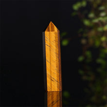 Load image into Gallery viewer, Raw Natural Tiger Eye Jade Quartz Crystal Point Hexagonal Wand 40-80mm
