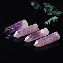 Load image into Gallery viewer, 60-70mm Natural Brazilian Amethyst Quartz Crystal Point Obelisk Hexagonal Wand
