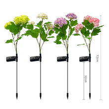 Load image into Gallery viewer, 2 Pack Hydrangea Flower Solar Led Light Outdoor Garden Lawn Lamps for Garden and Vegetable Patch Patio Country House Decoration
