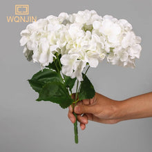 Load image into Gallery viewer, WQNJIN Large 5 Heads Artificial Flower Bunch Silk Hydrangea Wedding Bridal Bouquet Fake Flower Home Decor Flower Wall
