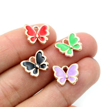 Load image into Gallery viewer, 20pcs 10x13mm Lovely Butterfly Charms Pendant Enamel Small Alloy Charms DIY Jewelry Making Accessories for Necklace Bracelet
