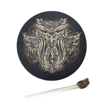 Load image into Gallery viewer, Vegan Shaman Drum Handmade Crafts Fashion Shaman Drum Desktop Ornament Sound Healing Tool
