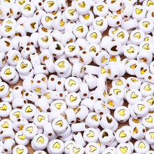 Load image into Gallery viewer, 200/300Pcs Mixed Charm Heart Acrylic Beads Flat Round Loose Spacer Beads For Needlework Diy Jewelry Making Bracelet Necklace
